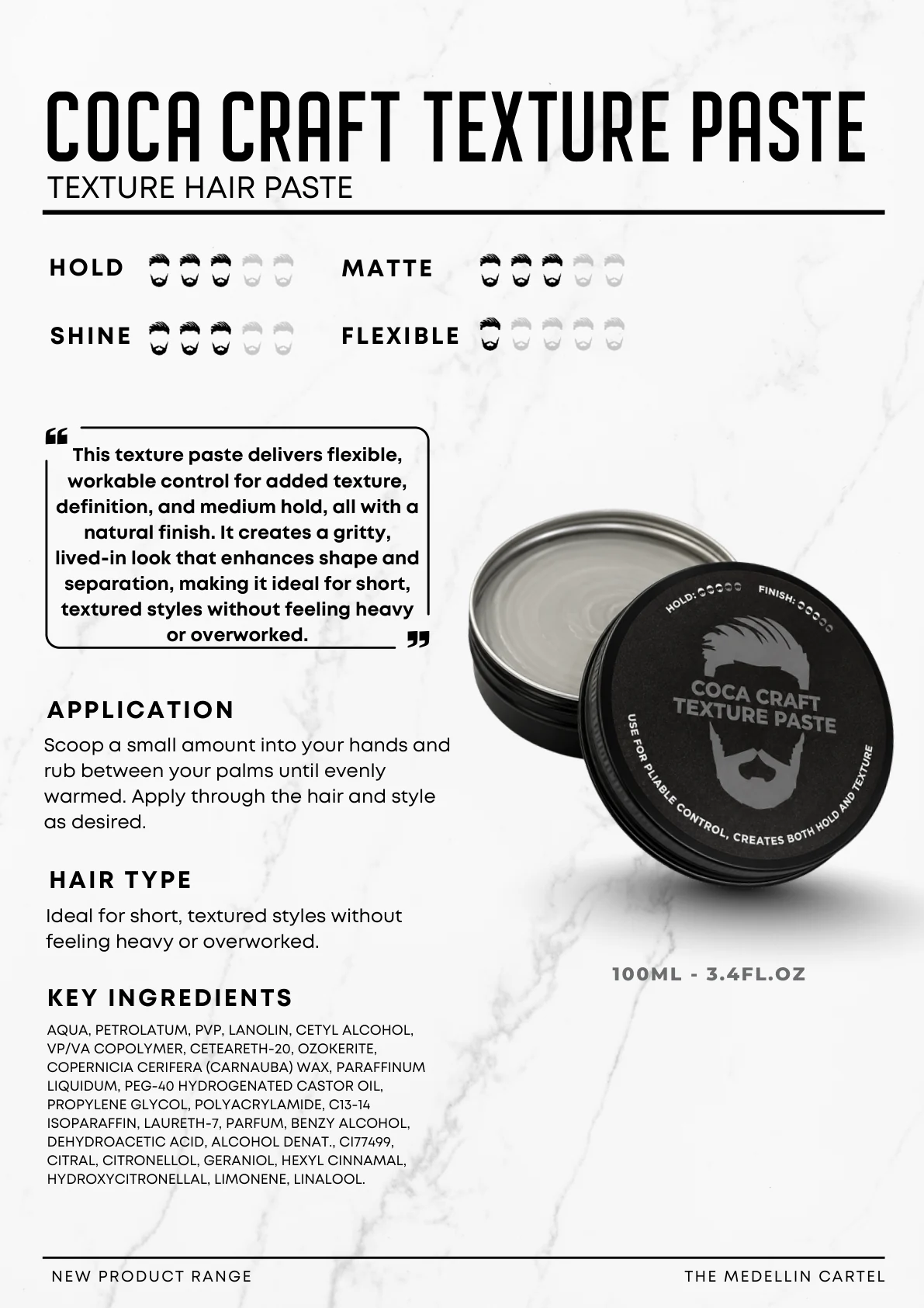 Original product guide for Coca Craft Texture Paste
