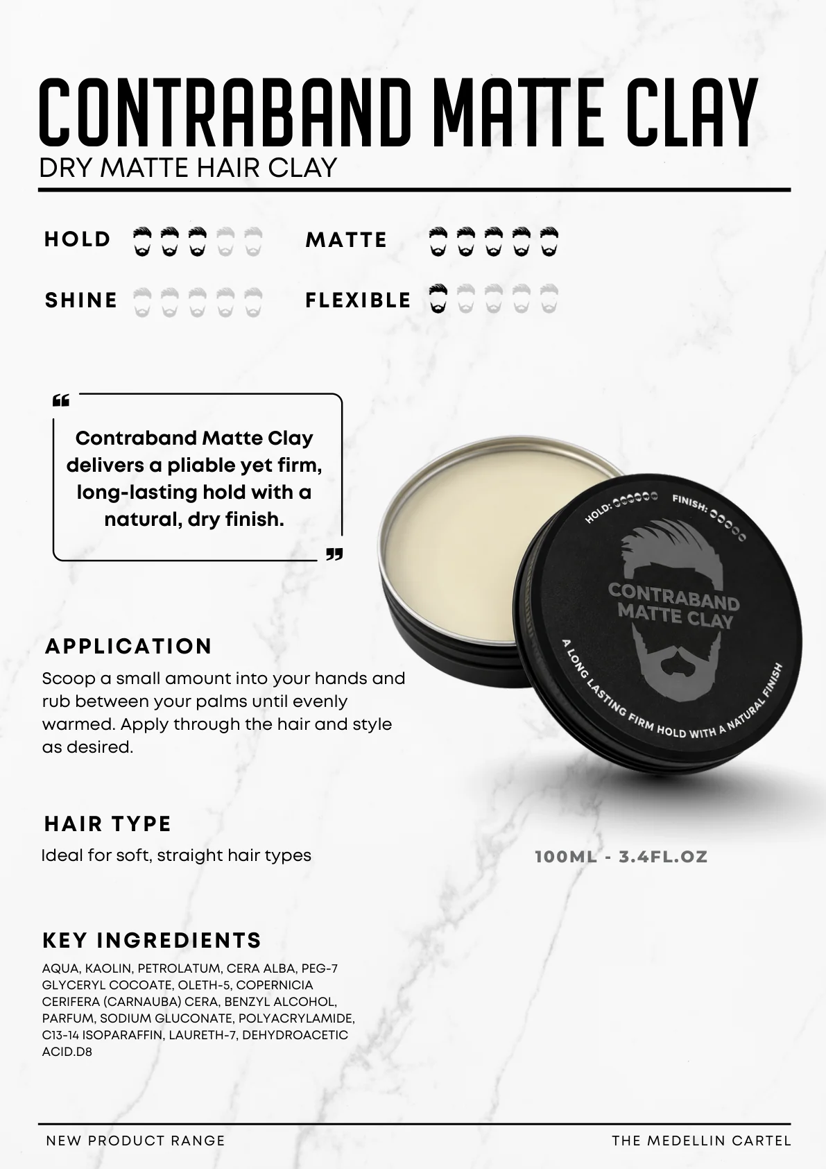 Original product guide for Contraband Matte Clay