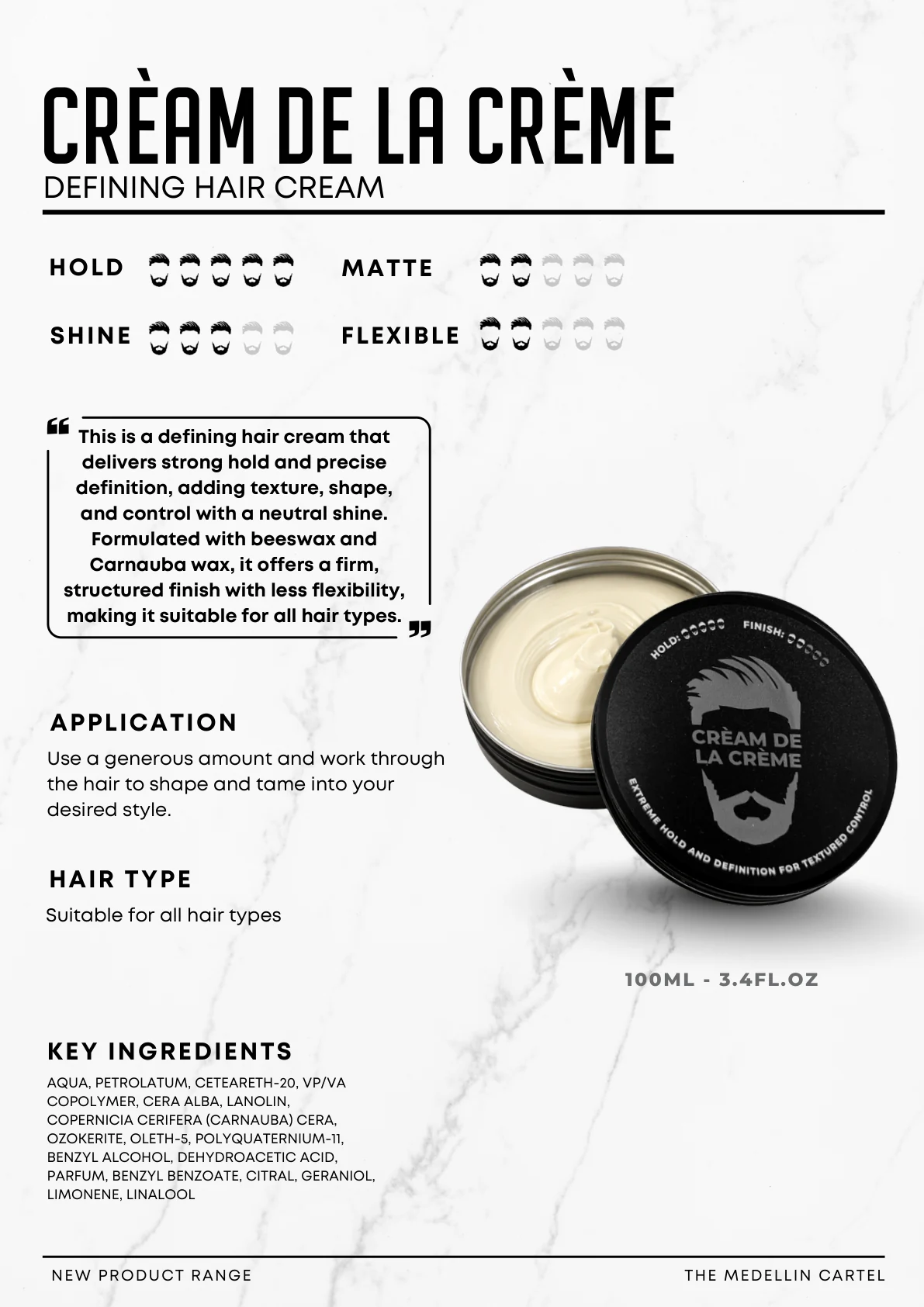 Original product guide for Crèam De La Crème