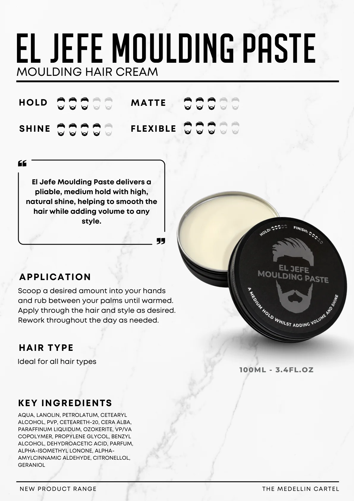 Original product guide for El Jefe Moulding Paste
