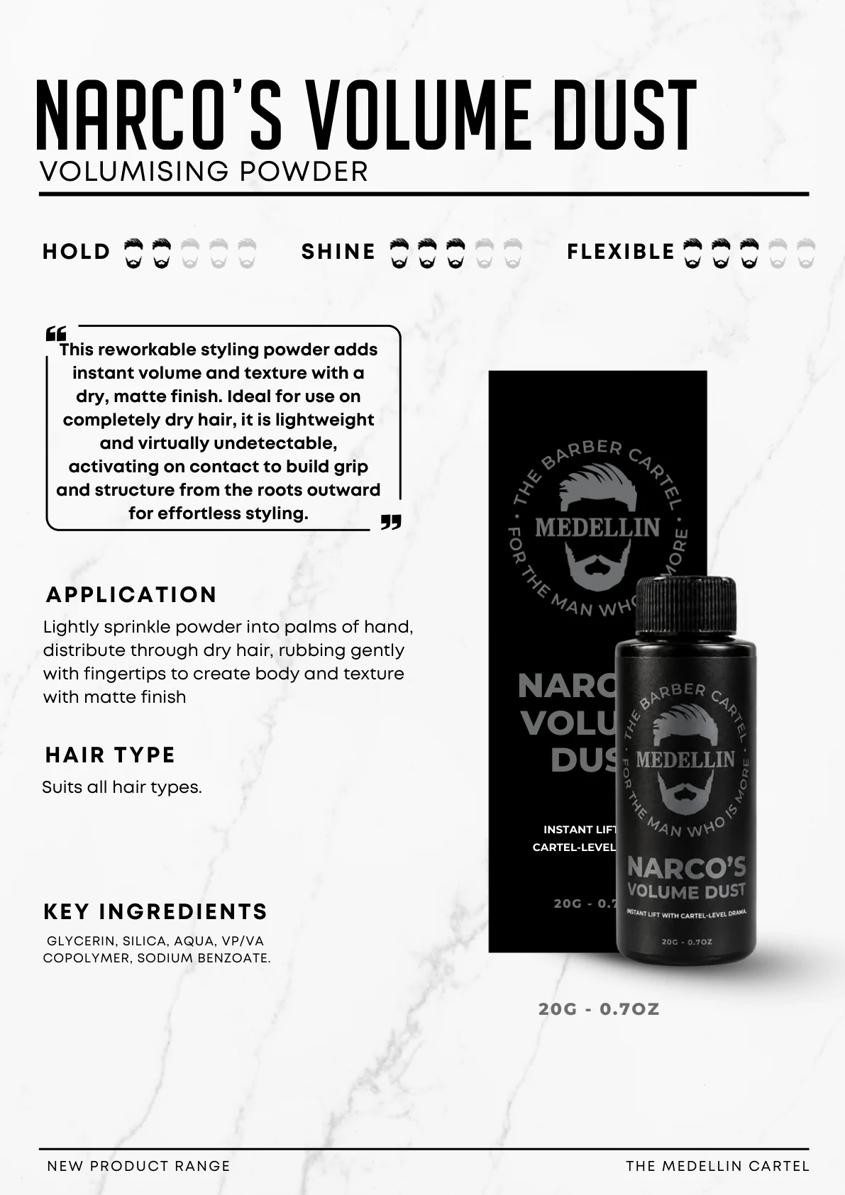 Original product guide for Narco’s Volume Dust