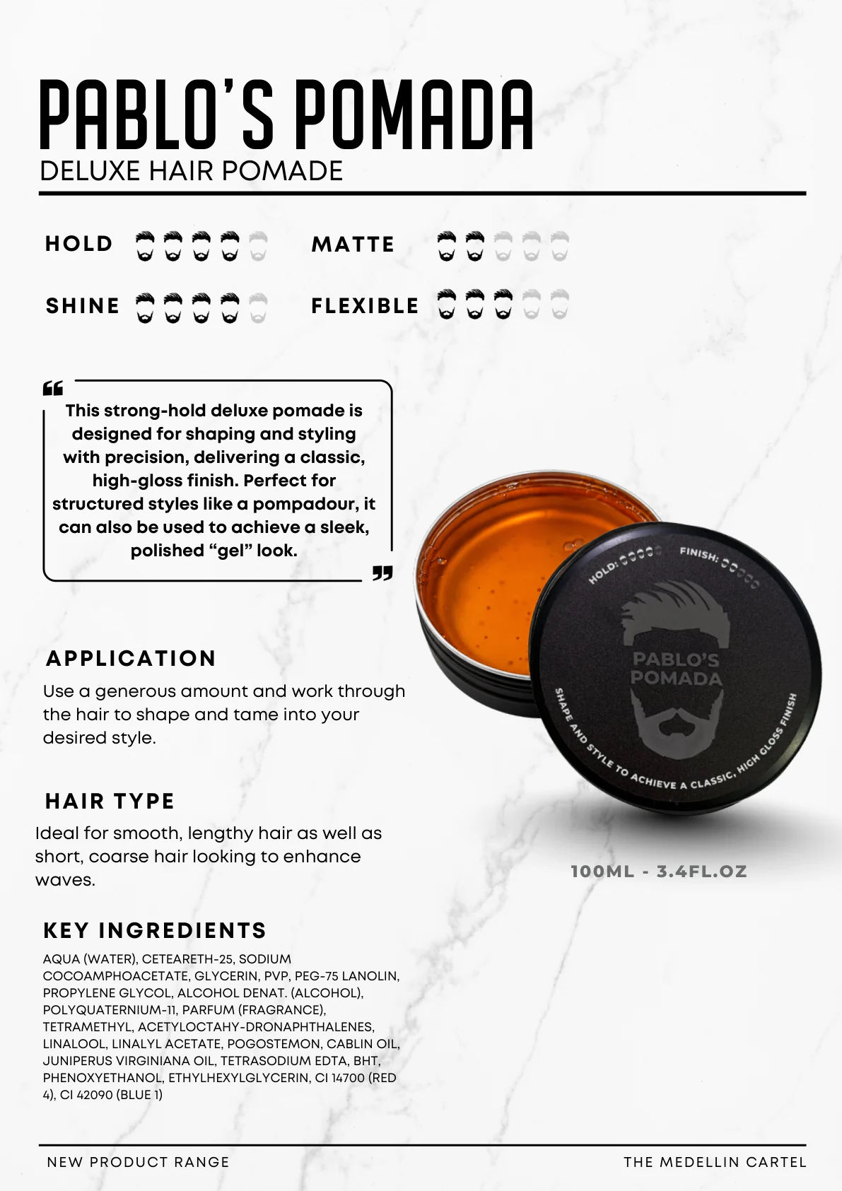 Original product guide for Pablo’s Pomada